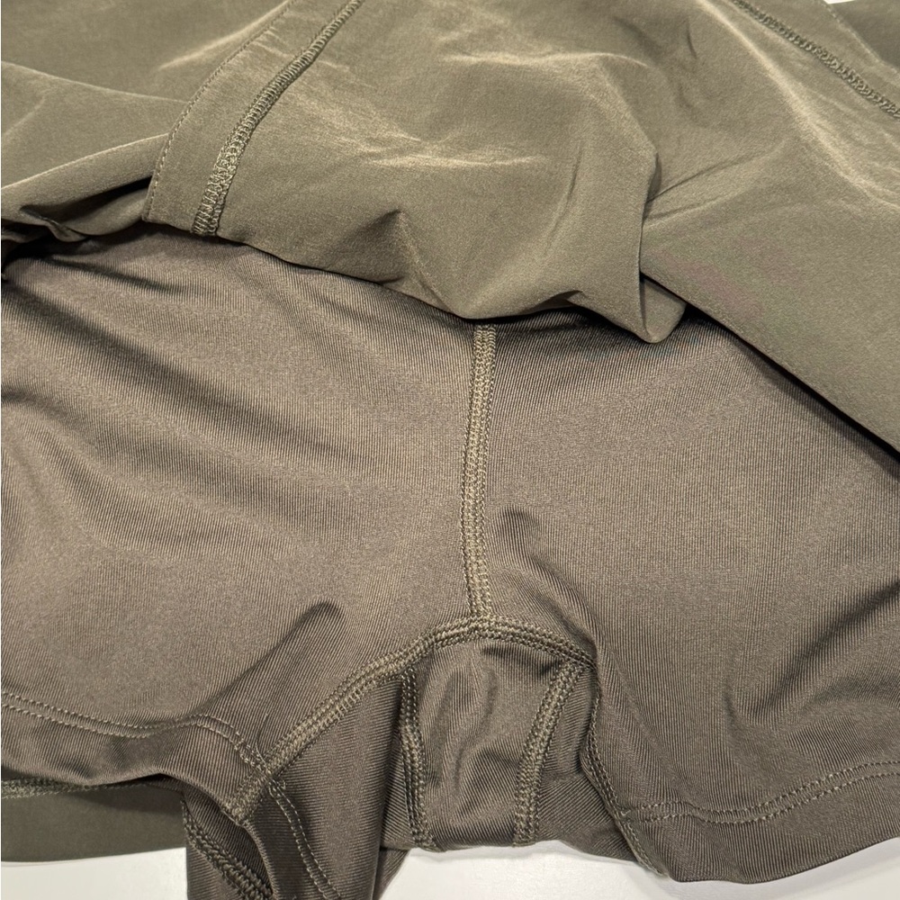 Nike Dri-FIT Olive Green Athletic Sporty Activewear Tennis Short Skirt Skort - Picture 4 of 4